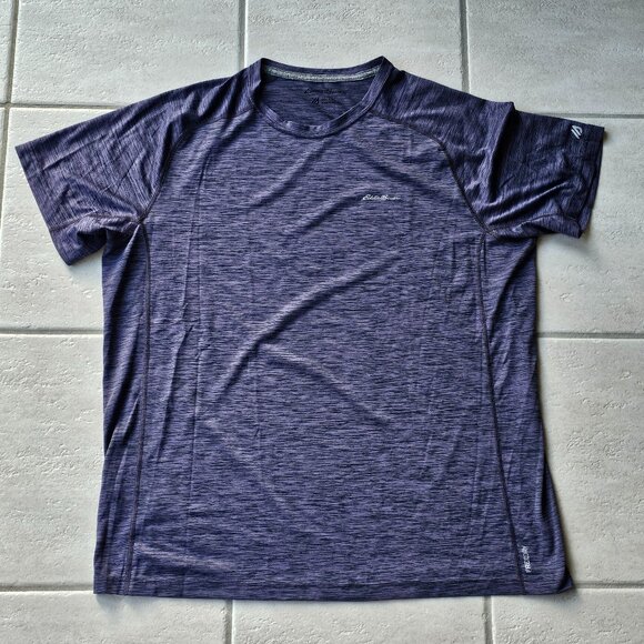 Mens Eddie Bauer Motion Free Dry Active Shirt Tall Extra Large TXL Purple - Picture 1 of 2
